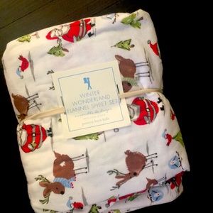 Pottery Barn kids flannel sheet set twin NWT